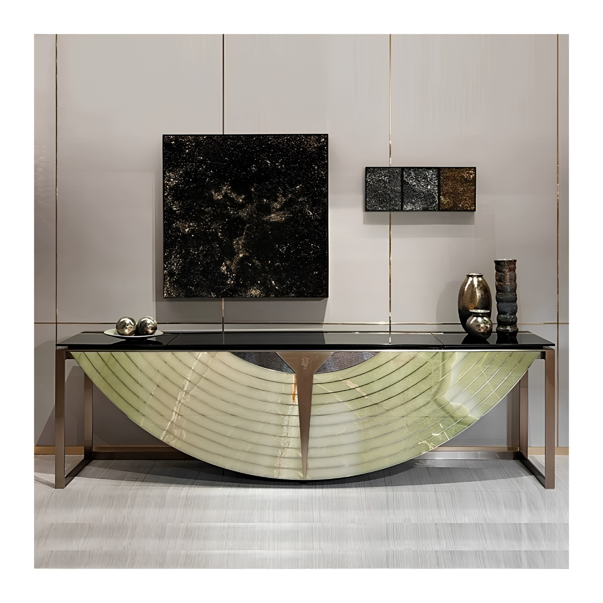 Onyx Fan Console Table